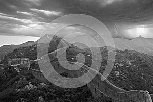 Beijing Great Wall apocalyptic typhoon, China