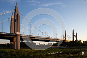 Beijing Nanhuan Bridge in sunset