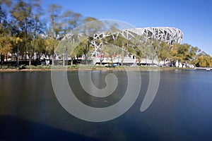 Beijing Olympic National Stadium in spring