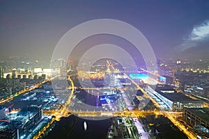 Beijing Olympic Park aerial, China