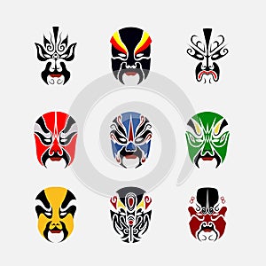 Beijing opera mask of ancient people