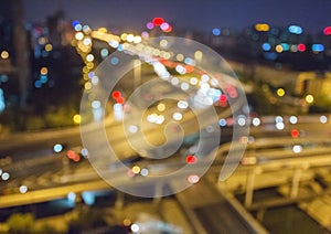 Beijing overpass at night