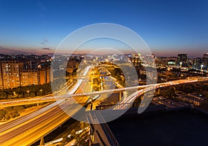 Beijing overpass at night
