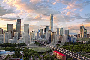 Beijing skyline CBD, China