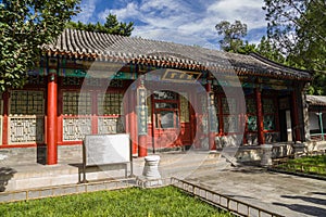 Beijing. Summer Imperial Palace. The facade of the Hall of Jade Ripples (Yulantang)