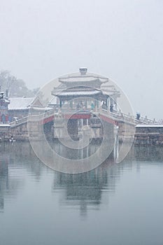 Beijing Summer Palace spring snows