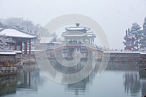 Beijing Summer Palace spring snows