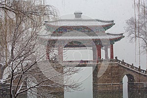 Beijing Summer Palace spring snows
