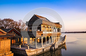 Beijing the Summer Palace stone boat