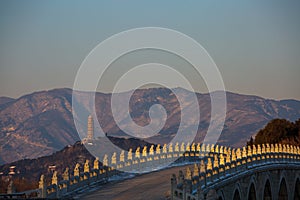 Beijing Summer Palace in winter, China