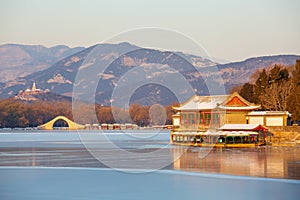 Beijing Summer Palace in winter, China