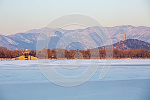 Beijing Summer Palace in winter, China