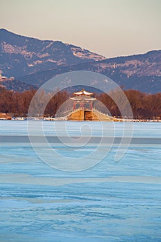 Beijing Summer Palace in winter, China