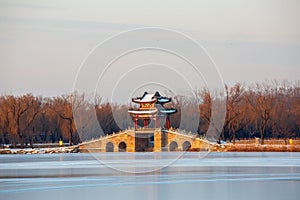 Beijing Summer Palace in winter, China