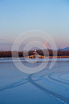 Beijing Summer Palace in winter, China