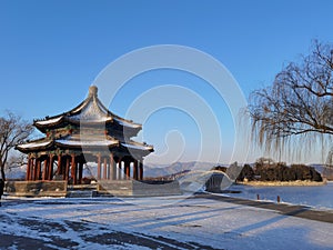 Beijing Summer Palace in winter, China