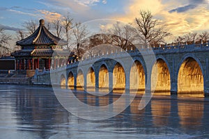 Peking leto palác slnovrat 
