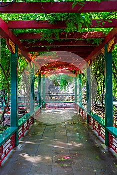 Beijing Summer Palace, wood corridor