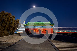 Beijing Tiantan park, night scene