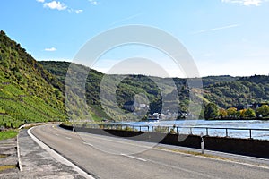 Beilstein, Germany - 10 06 2022: road into village Beilstein