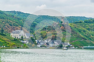 Beilstein town with Metternich Castle in Germany