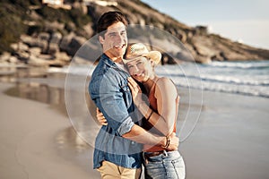 Being in love is a great feeling. a middle aged couple spending the day at the beach.