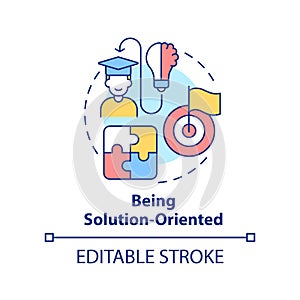 Being solution-oriented concept icon