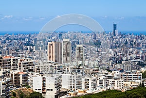Beirut cityscape and buildings in Lebanon