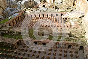 Beirut, Lebanon, archeologic site, ancient roman bath in center of Beirut photo