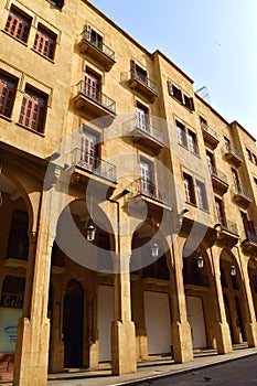 Beirut, Lebanon oriental architecture, faÃ§ade,  downtown in the newly rebuilt Beirut