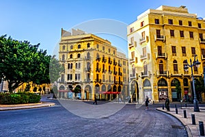 Beirut Yellow Colored Multi Level Buildings 02