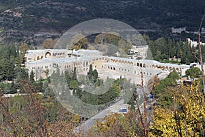 Long distance shot of Beiteddine Palace in the Bekaa, Lebanon photo