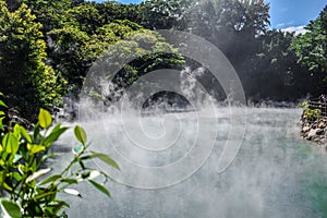 Beitou hotsprings pool in the Yangmingshan national park in Taiwan