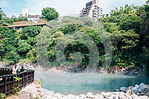 Beitou Thermal Valley hot steam in Taipei, Taiwan