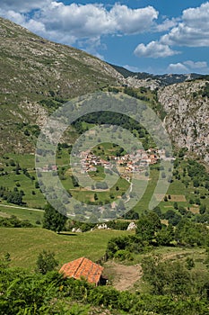 Bejes, municipality of Cantabria, Picos de Europa, Spain, famous for the dairies. Production of cheese matured in caves with