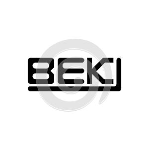 BEK letter logo creative design with vector graphic, BEK