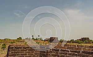 Bekal Fort walls - with stone textures visible photo