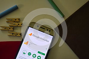 Google Analytics App on Smartphone screen