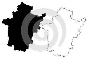 Bekes County Hungary, Hungarian counties map vector illustration, scribble sketch BÃÂ©kÃÂ©s map