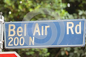 Bel Air Rd sign in Los Angeles photo