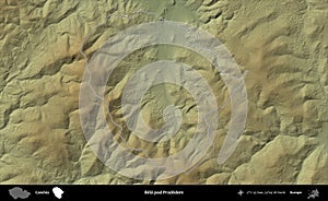 Bela pod Pradedem outlined, Czechia. Physical