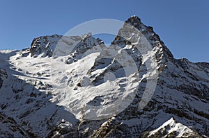 Belalakaya peak 3861 m. Dombai, Karachay-Cherkessia, Russia