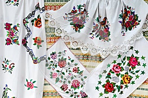 Belarus, crafts. Towels, satin stitch
