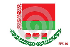 Belarus Flag vector illustration. Belarus Flag.