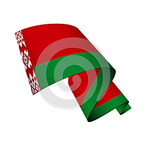 Belarus flag wavy abstract background. Vector illustration