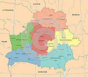 Belarus Map - Detailed Vector Illustration