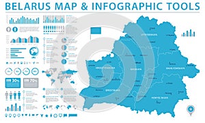 Belarus Map - Info Graphic Vector Illustration