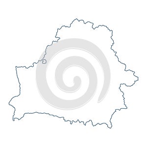 Belarus Map - Vector Contour illustration