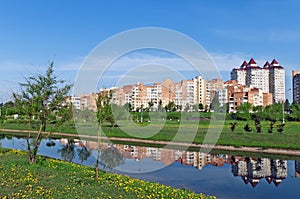 Belarus Minsk Nice view of Uruchie micro-district