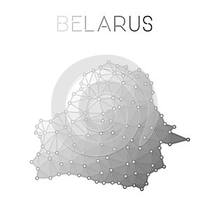 Belarus polygonal vector map.